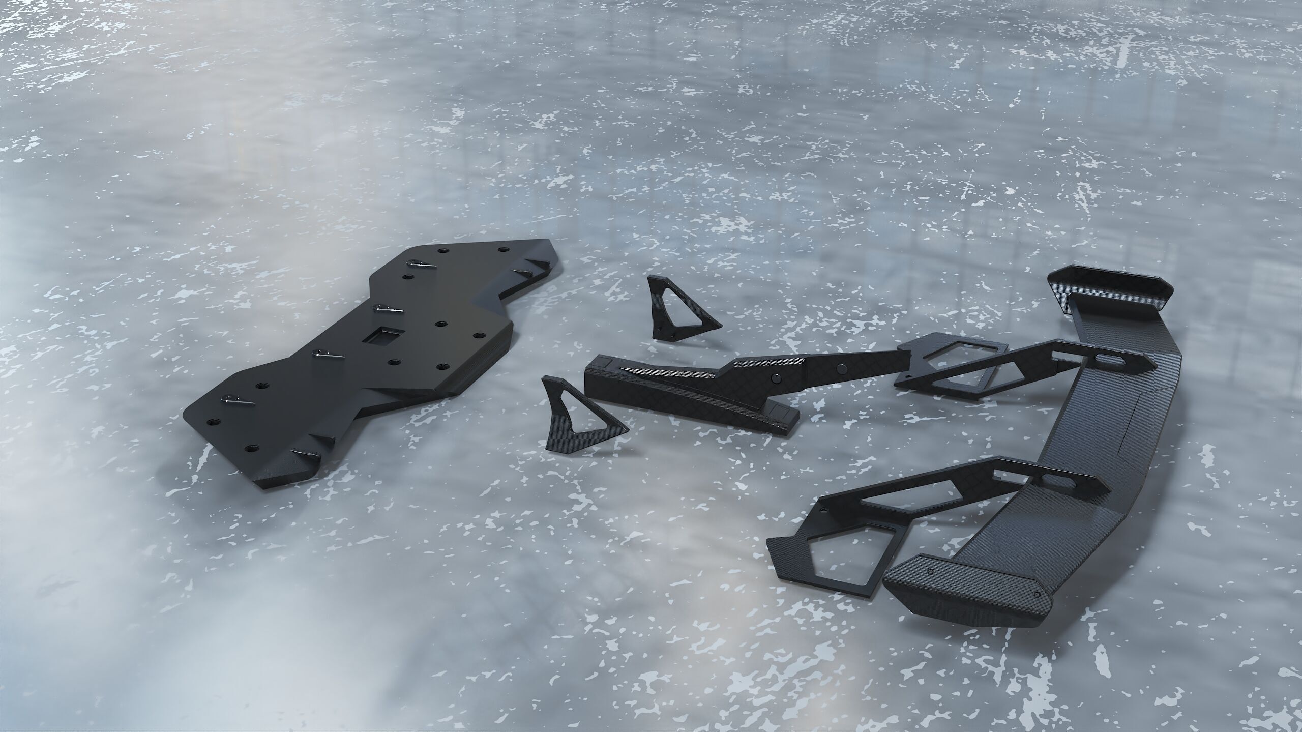 spoiler tuning part bumper kit 3D model_9