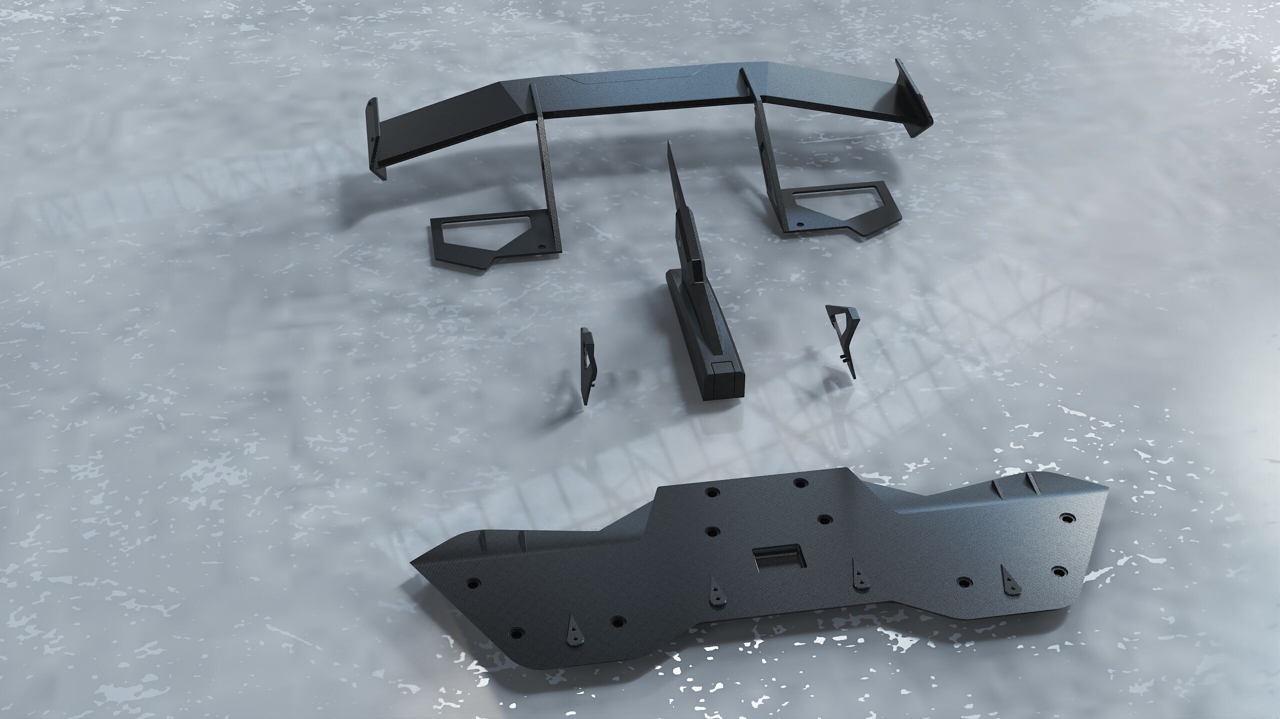 spoiler tuning part bumper kit 3D model_15