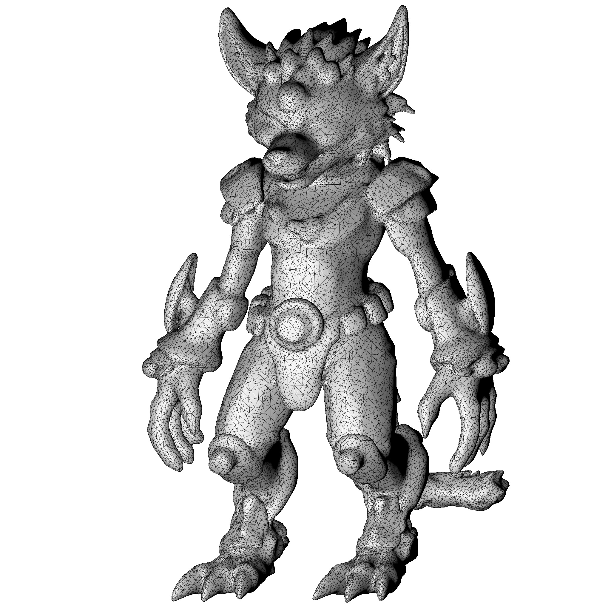 Fierce Fox-Oni Guardian 3D print model_8