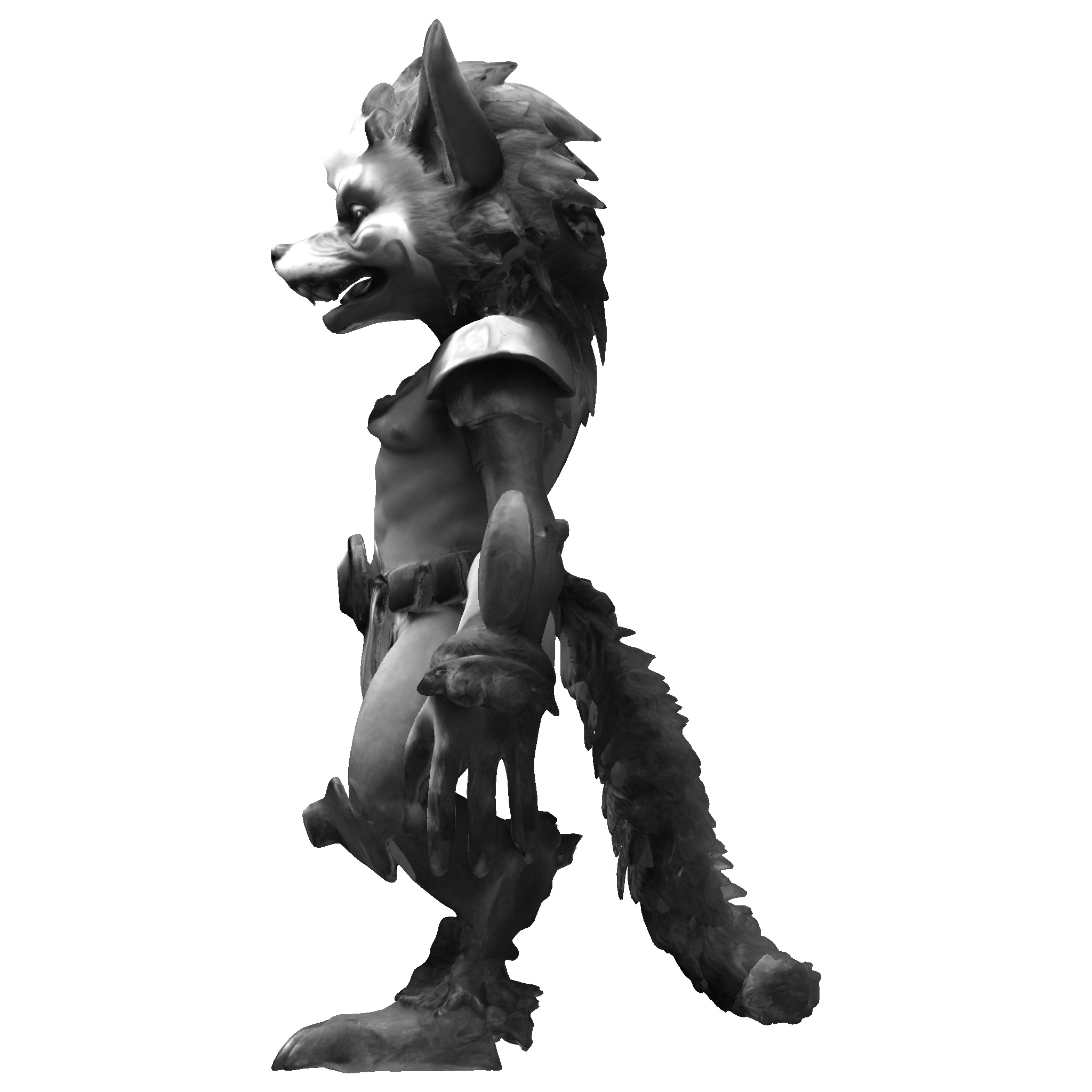 Fierce Fox-Oni Guardian 3D print model_5