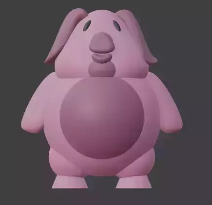 Stubby Animals - Pig - SIGriffinModels