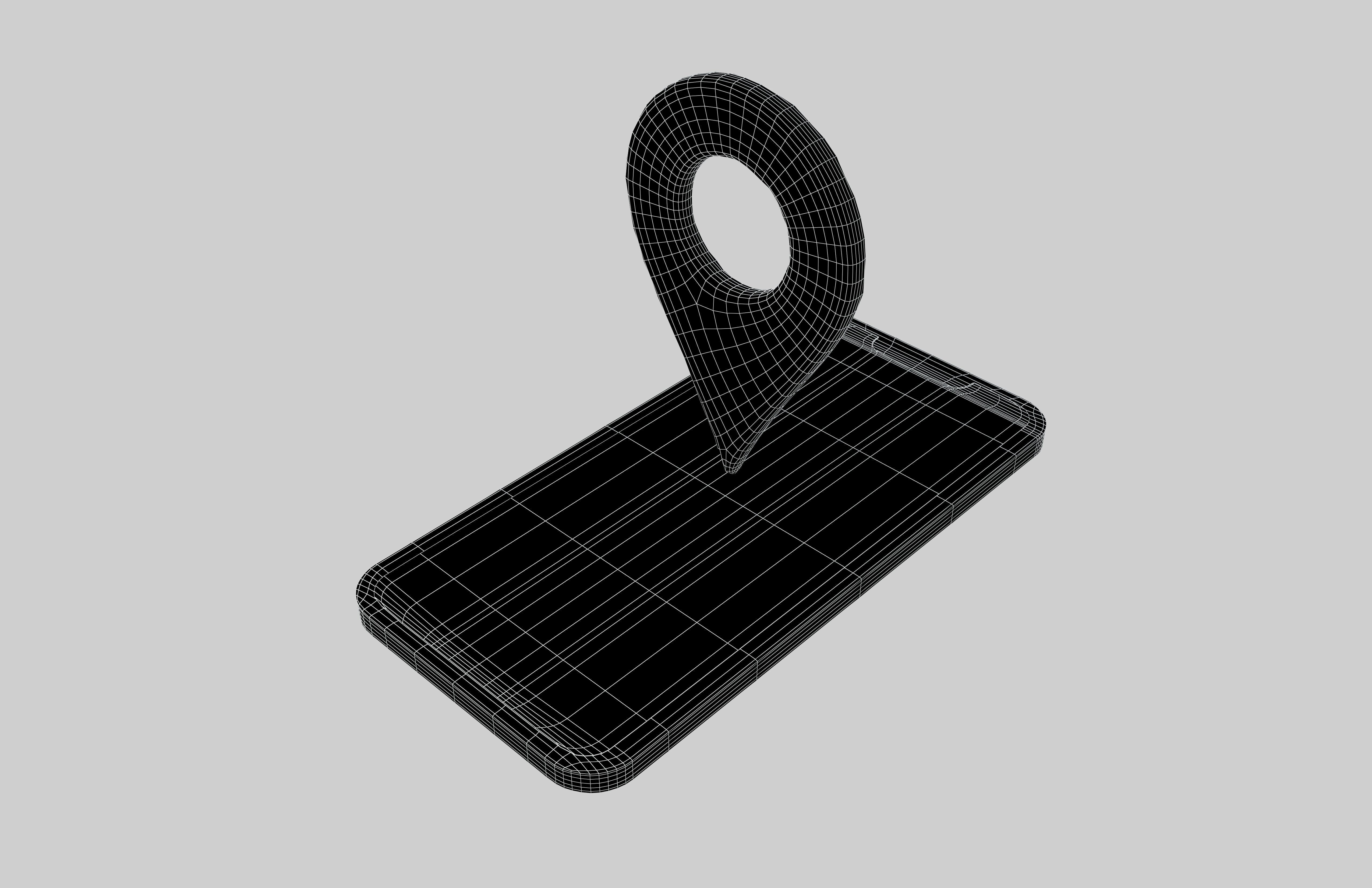 GPS Icon v1 001 Low-poly 3D model_6