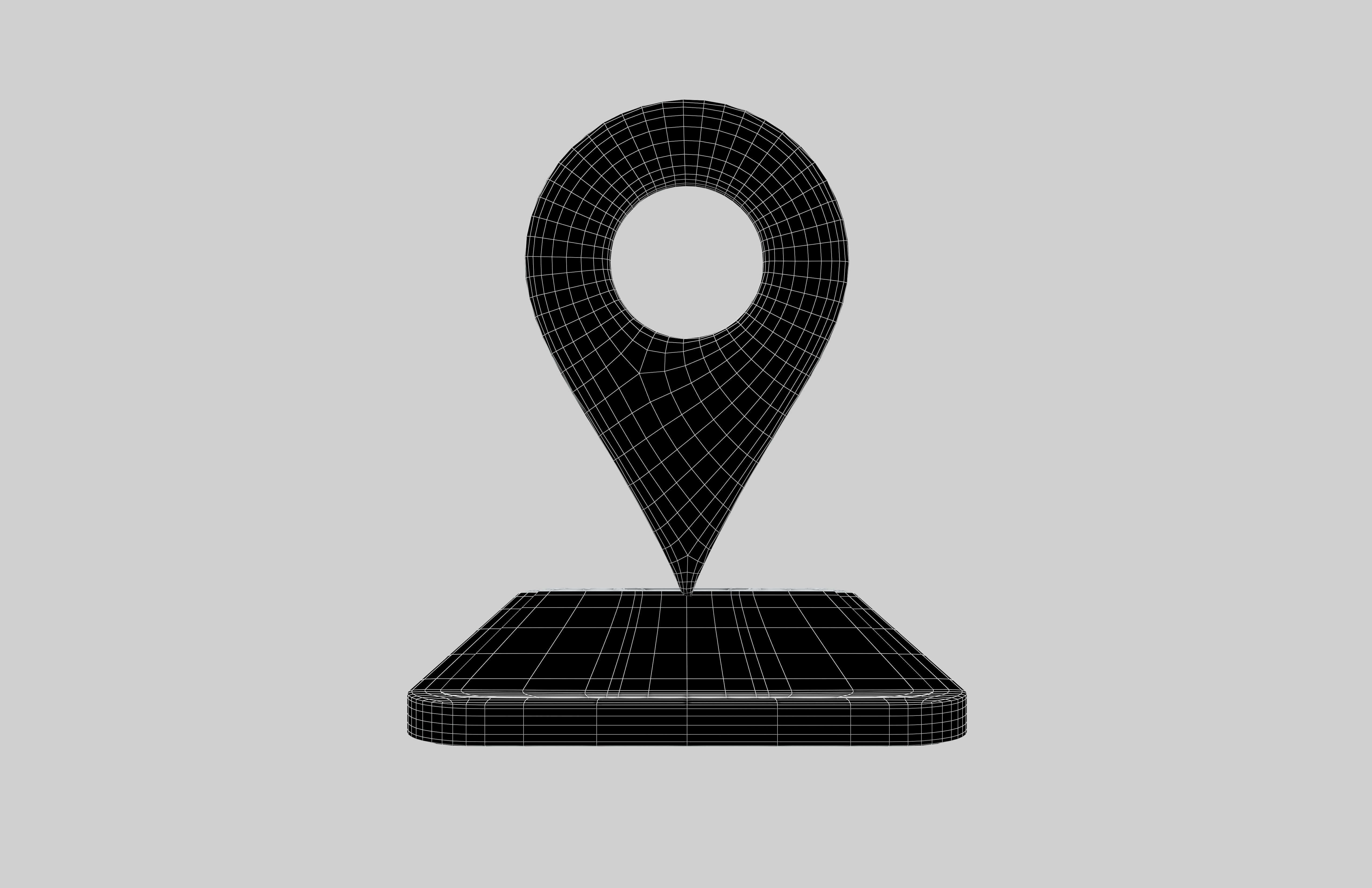 GPS Icon v1 001 Low-poly 3D model_5