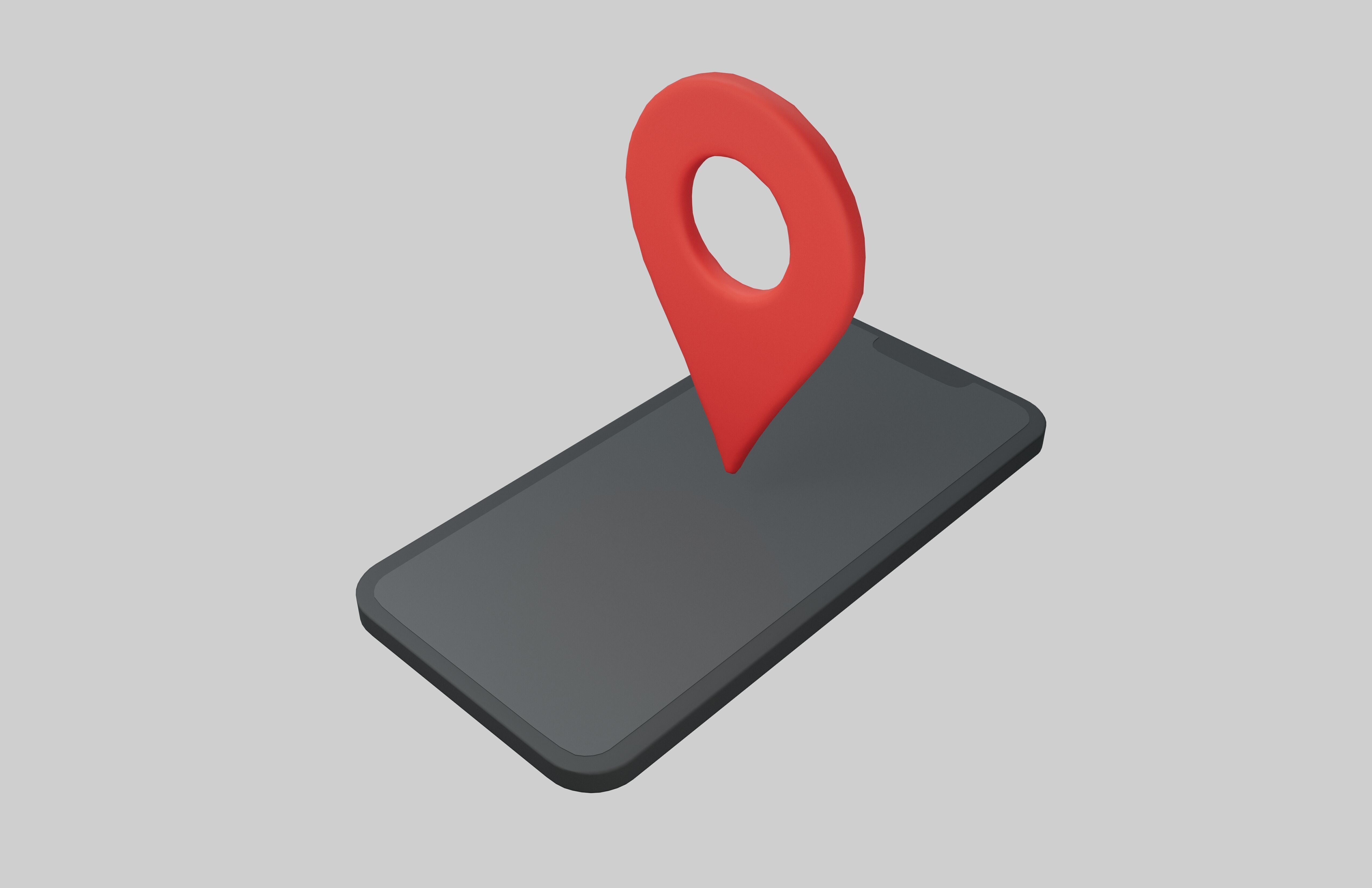 GPS Icon v1 001 Low-poly 3D model_3