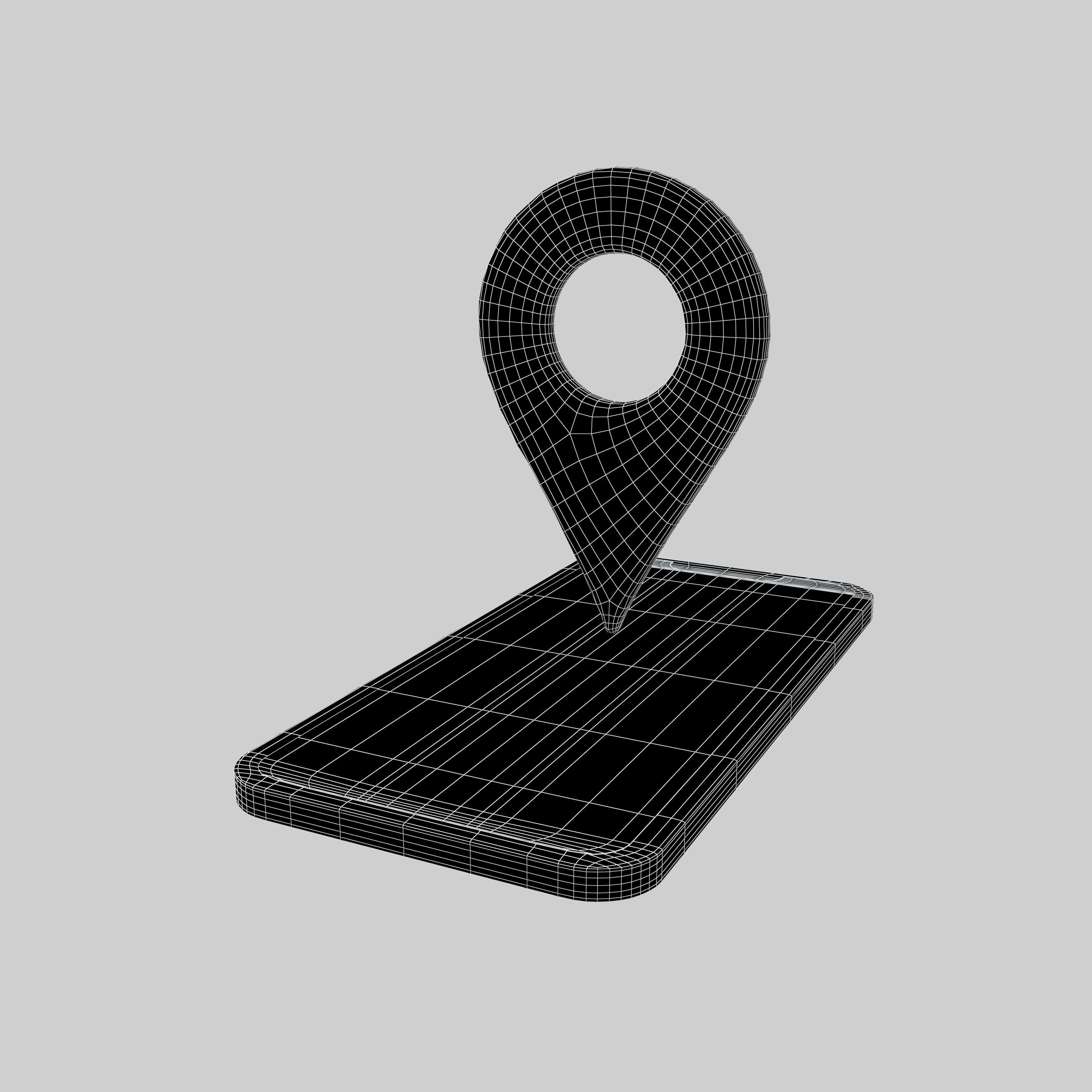 GPS Icon v1 001 Low-poly 3D model_4