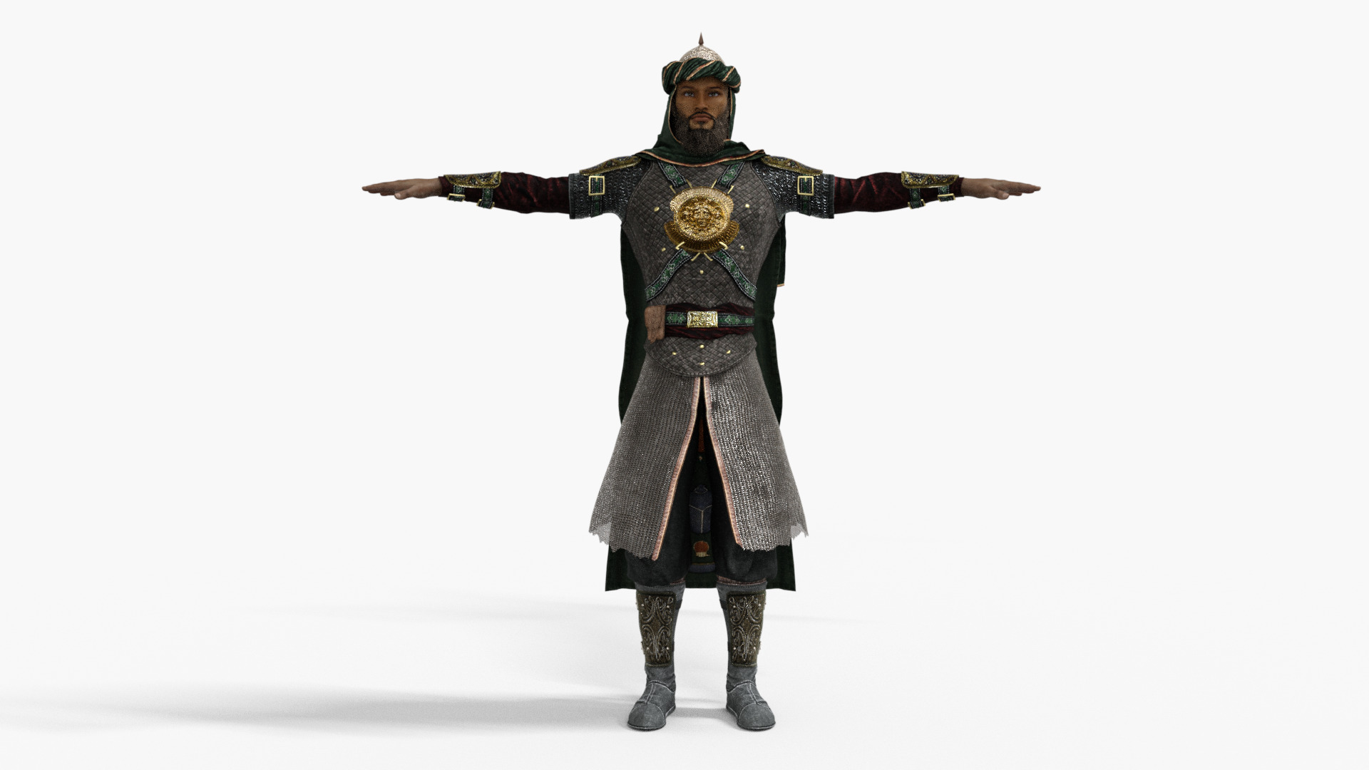 Persian Warrior Low-poly 3D model_18