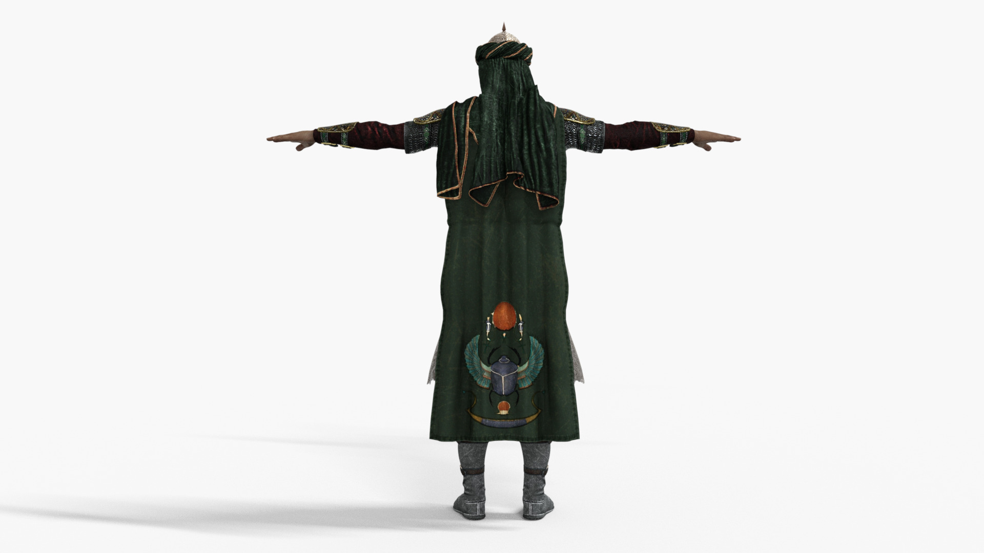 Persian Warrior Low-poly 3D model_19