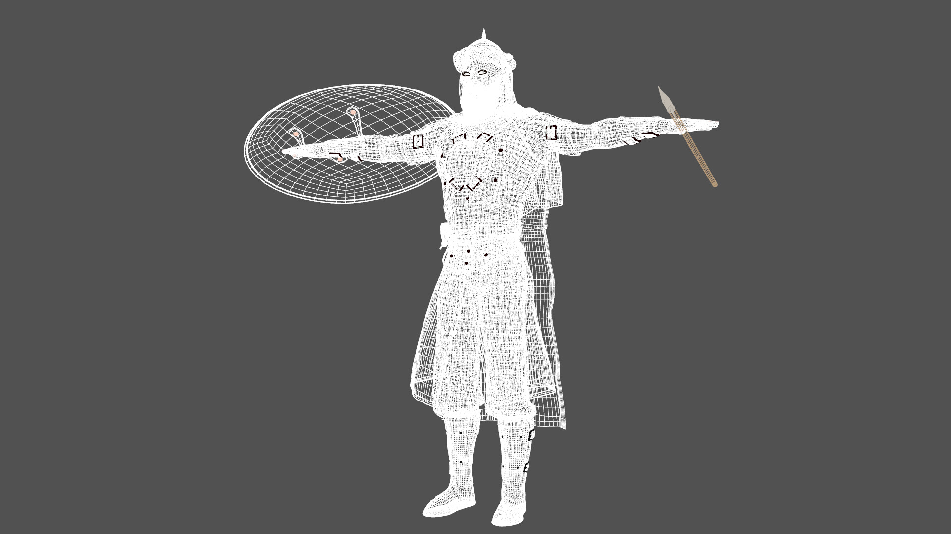 Persian Warrior Low-poly 3D model_26