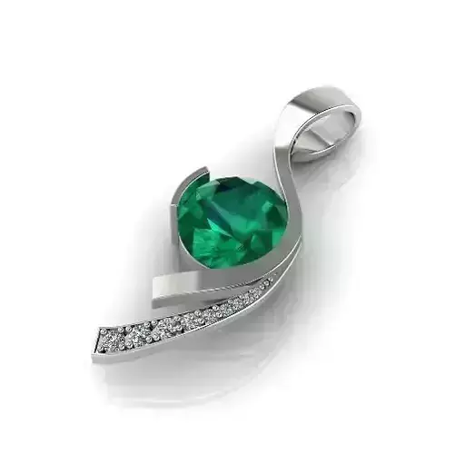 Pendant with one stone N012987