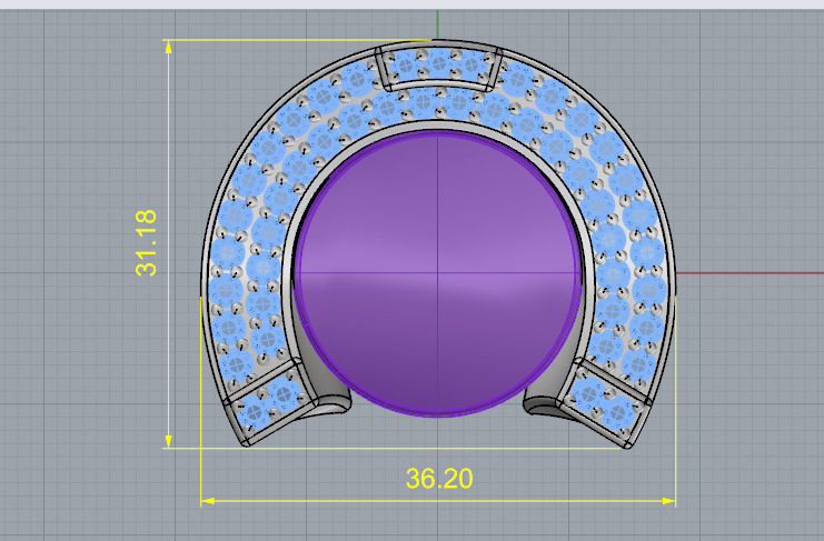 Ring Horseshoe N012985 3D print model_8