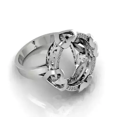 Ring with hearts N012981