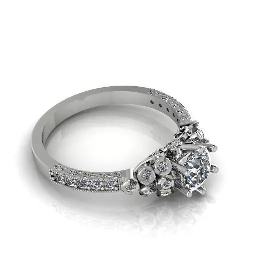 Ring with patterns N012980 3D print model_0