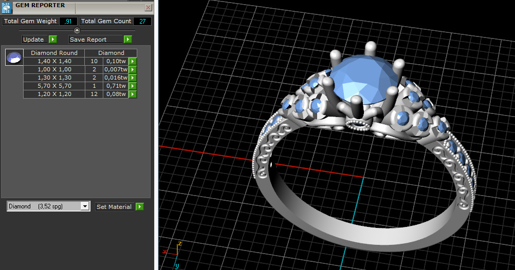 Ring with patterns N012980 3D print model_9