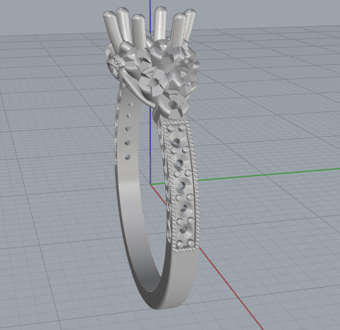 Ring with patterns N012980 3D print model_4