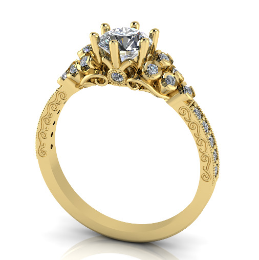 Ring with patterns N012980 3D print model_1