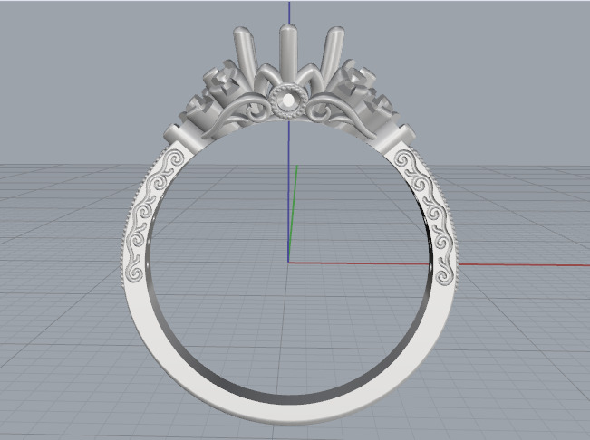 Ring with patterns N012980 3D print model_2