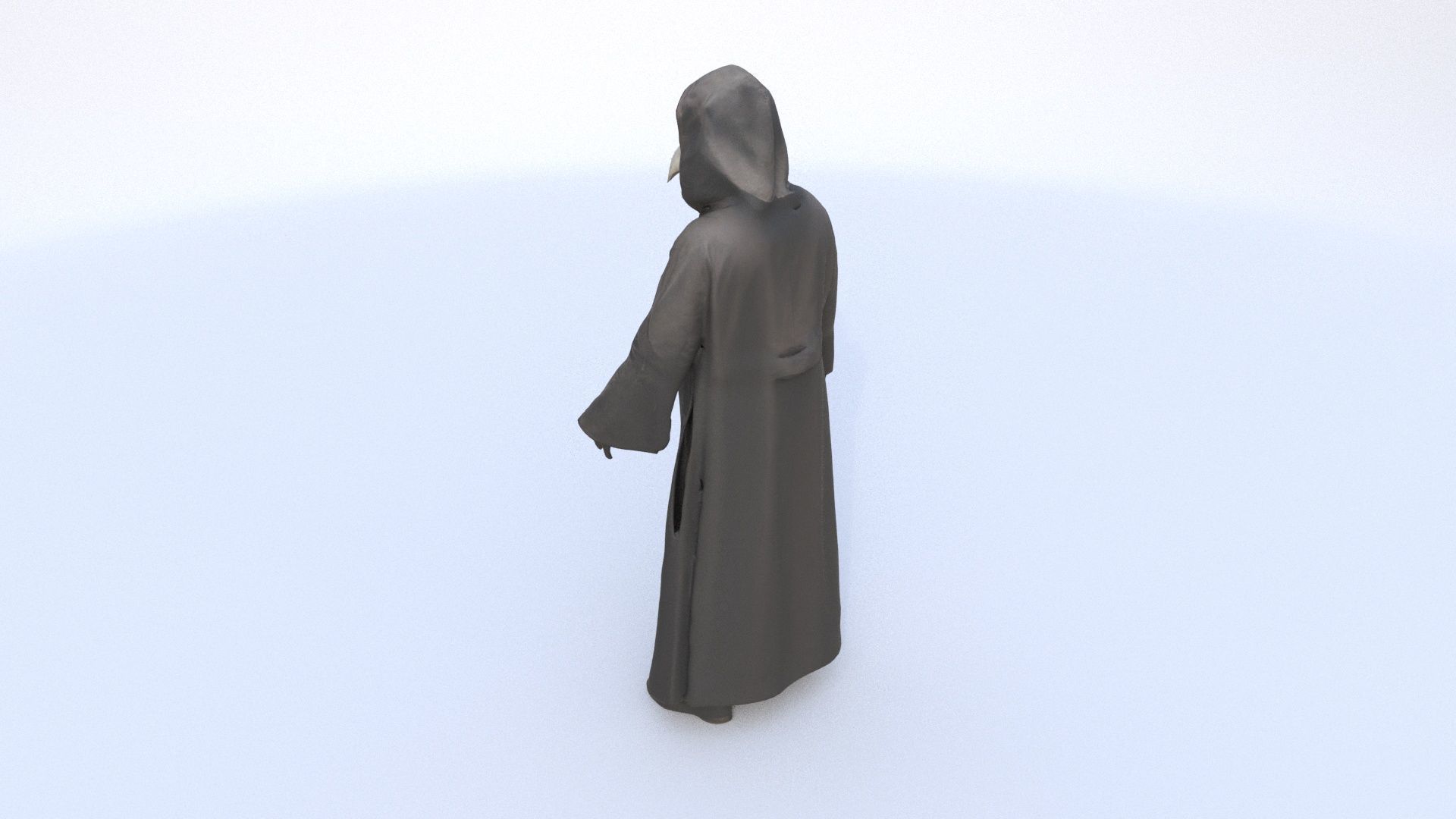 Plague Doctor Cloak 3D model_3
