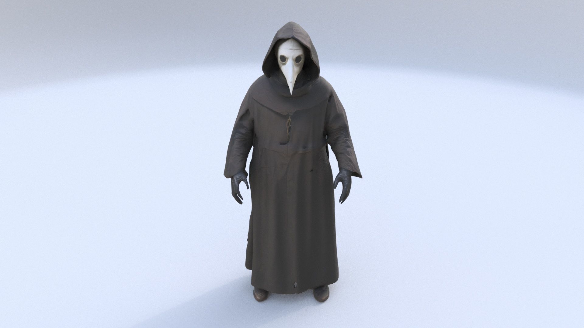 Plague Doctor Cloak 3D model_1