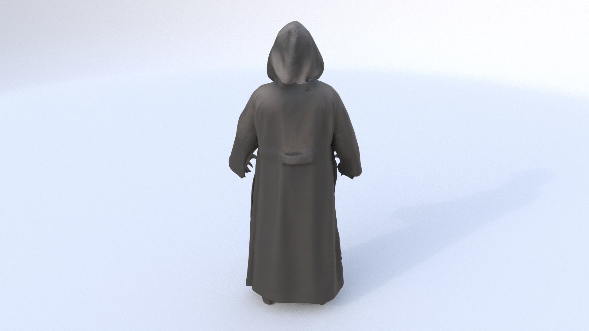 Plague Doctor Cloak 3D model_4