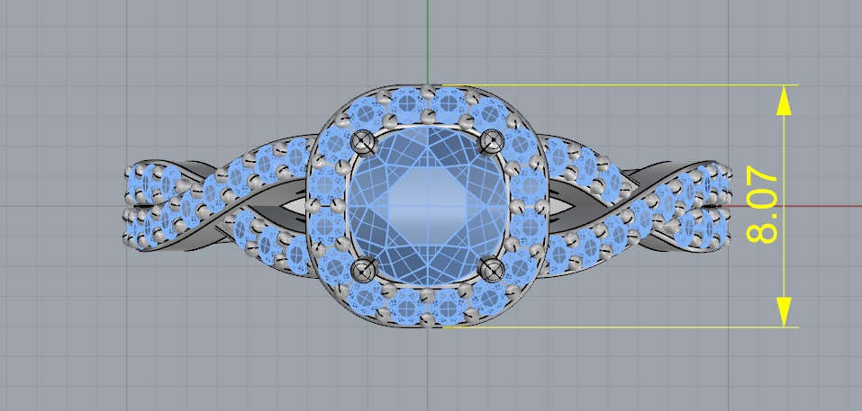 Ring N012966 3D print model_7