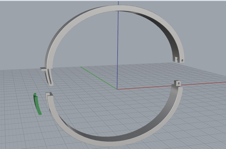 Bracelet without stones N012963 3D print model_3