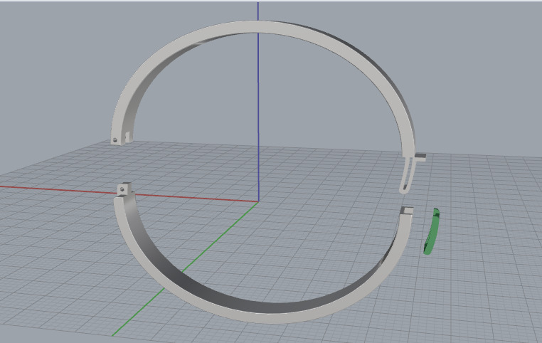 Bracelet without stones N012963 3D print model_2