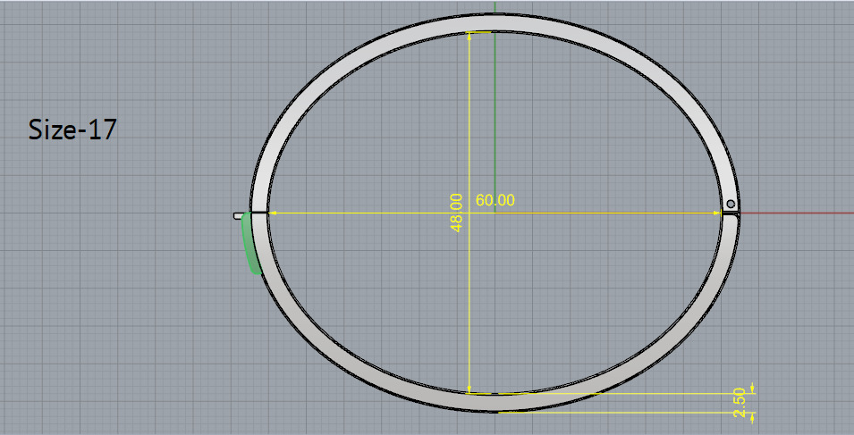 Bracelet without stones N012963 3D print model_7