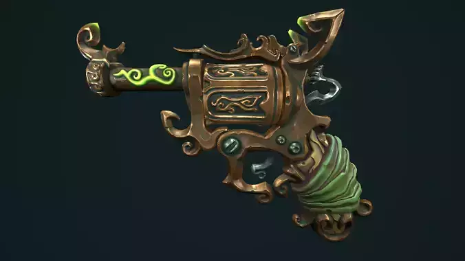 Stylized pirate revolver