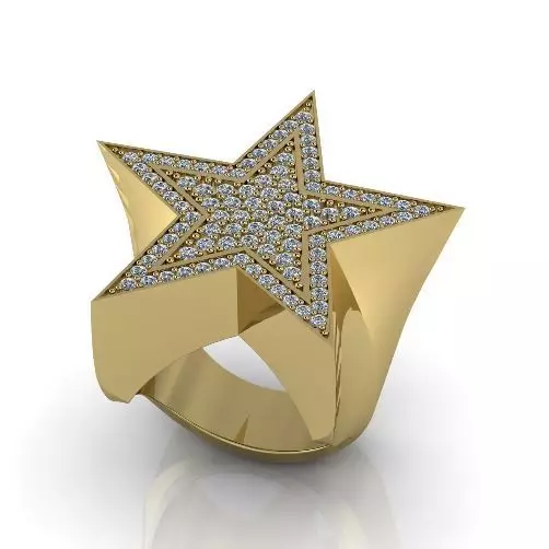 Star ring N012959 3D print model