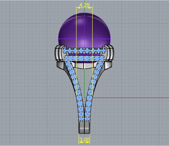 Pearl ring N012956 3D print model_7