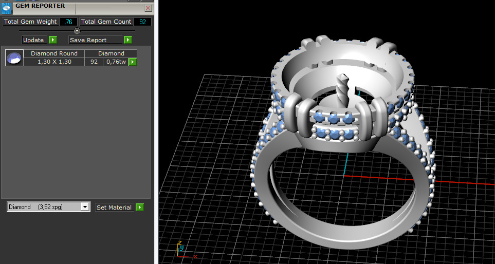 Pearl ring N012956 3D print model_9
