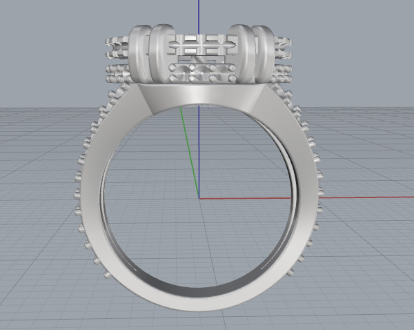 Pearl ring N012956 3D print model_2