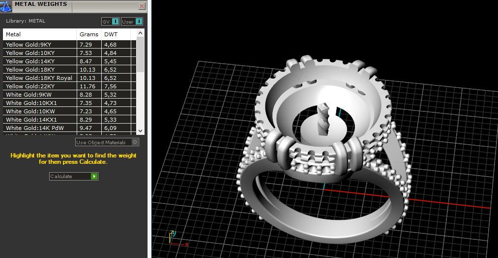 Pearl ring N012956 3D print model_8