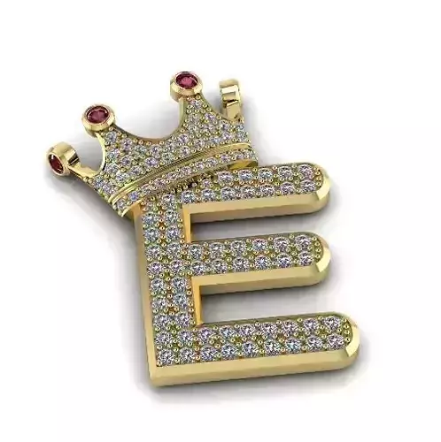 Letter E with crown N012955