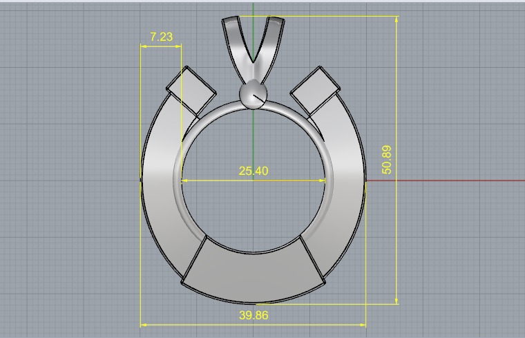 Horseshoe pendant N012954 3D print model_6