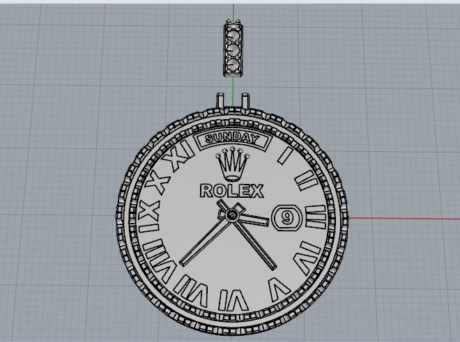 Pendant watch N012950 3D print model_5