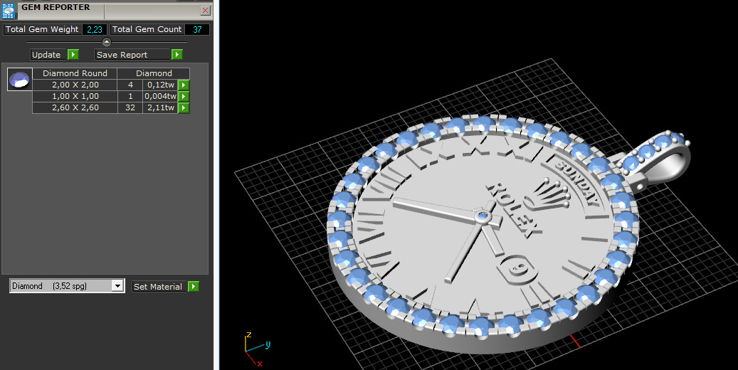 Pendant watch N012950 3D print model_9