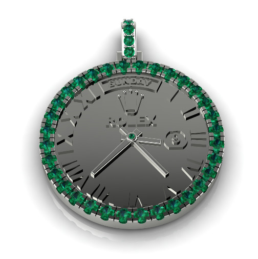 Pendant watch N012950 3D print model_1