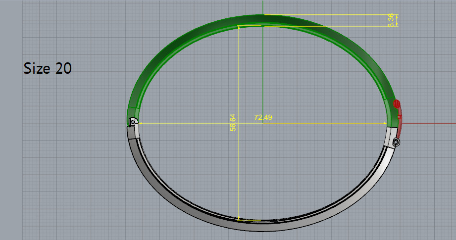 Bracelet without stones N012949 3D print model_6