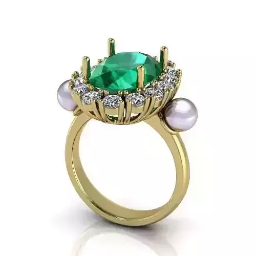 Womens ring with pearl stones N012941