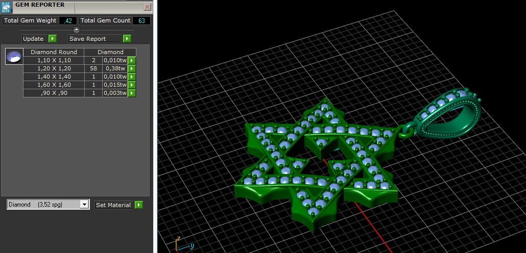 Star of David pendant N012940 3D print model_9