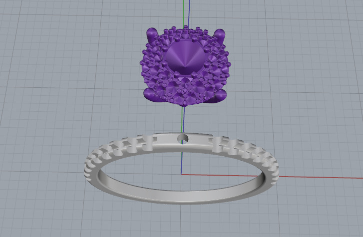 Soliter ring N013036 3D print model_3