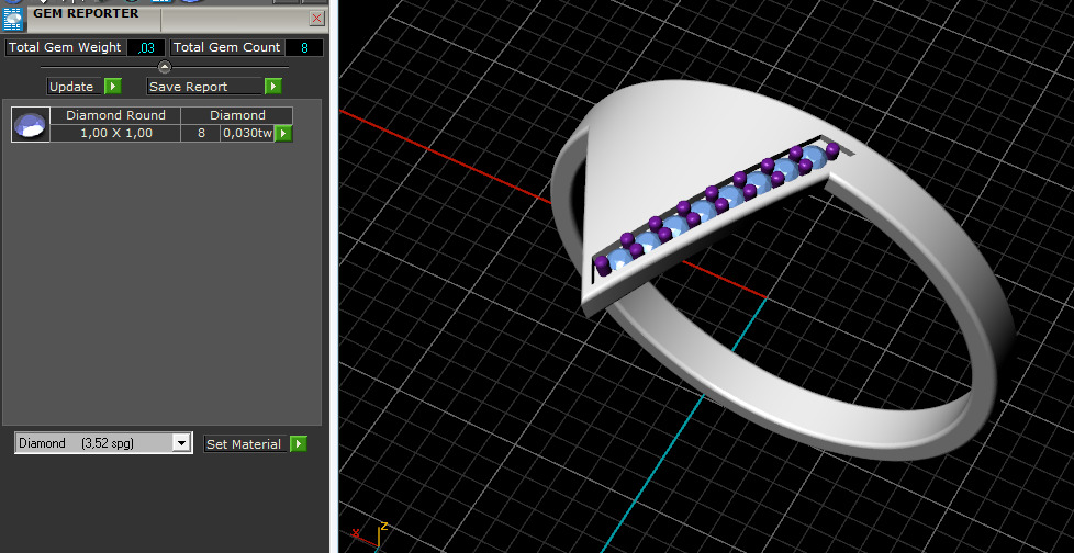 Triangle ring N013035 3D print model_10