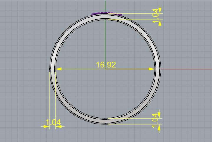 Triangle ring N013035 3D print model_6
