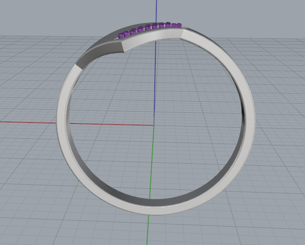 Triangle ring N013035 3D print model_3