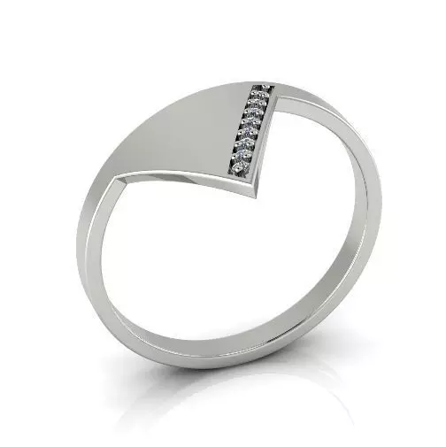 Triangle ring N013035 3D print model_0