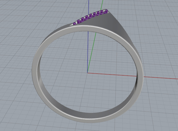 Triangle ring N013035 3D print model_5