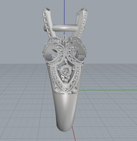 Ring with patterns N013033 3D print model_3