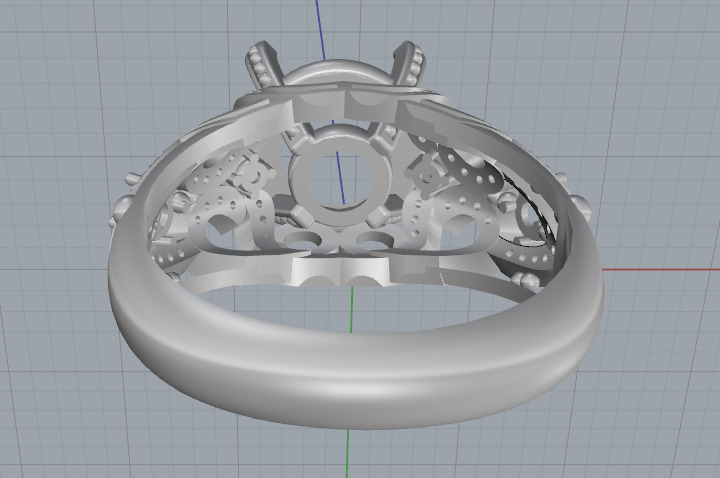 Ring with patterns N013033 3D print model_5