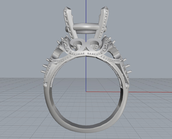 Ring with patterns N013033 3D print model_4